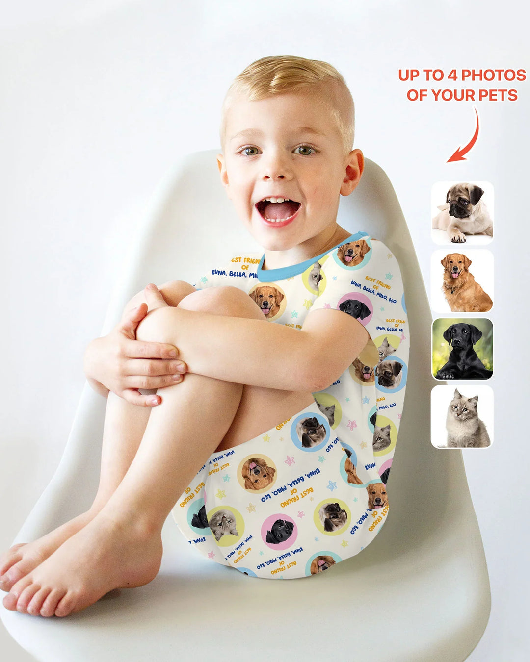Zweiteiliges Pyjama-Set mit kurzen Ärmeln und Shorts im Sommer-Design
