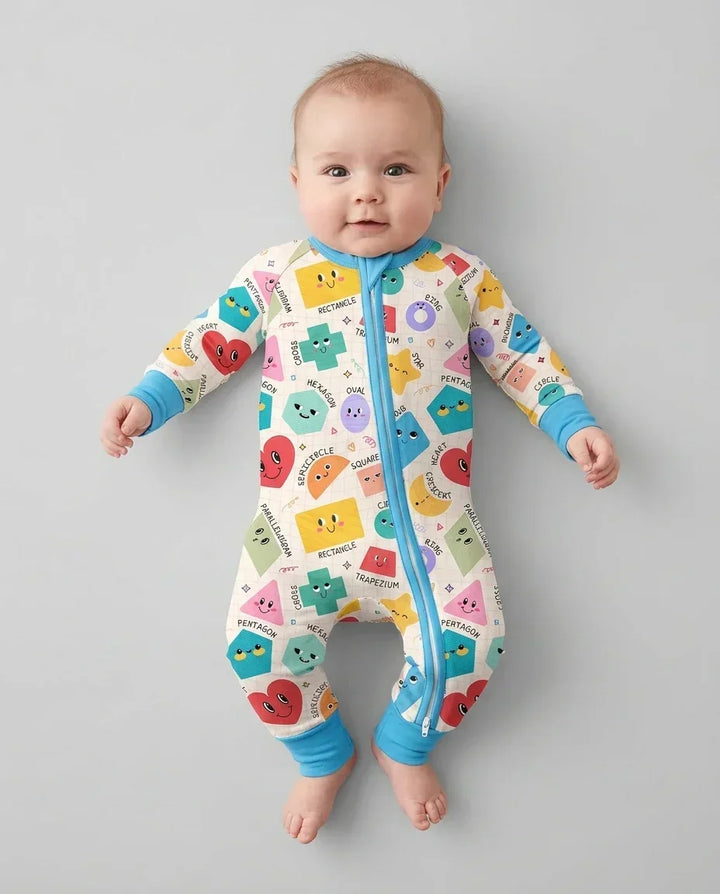 Happy Shape Squad Family Matching Bamboo Convertible Zippy