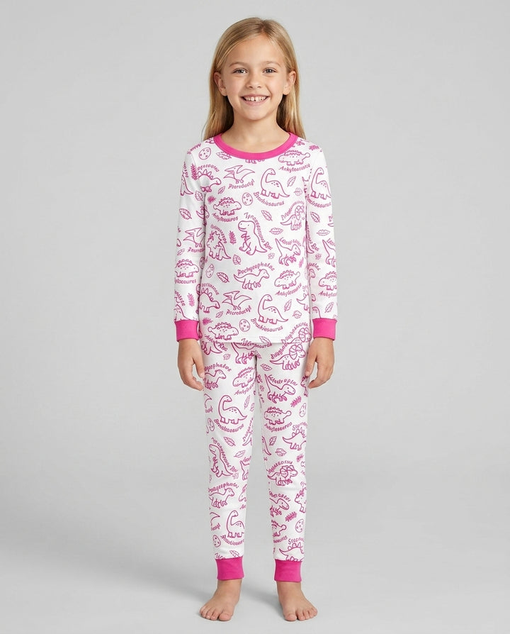 Dinosaur Park Bamboo Two Piece Long Sleeve Pajama Set