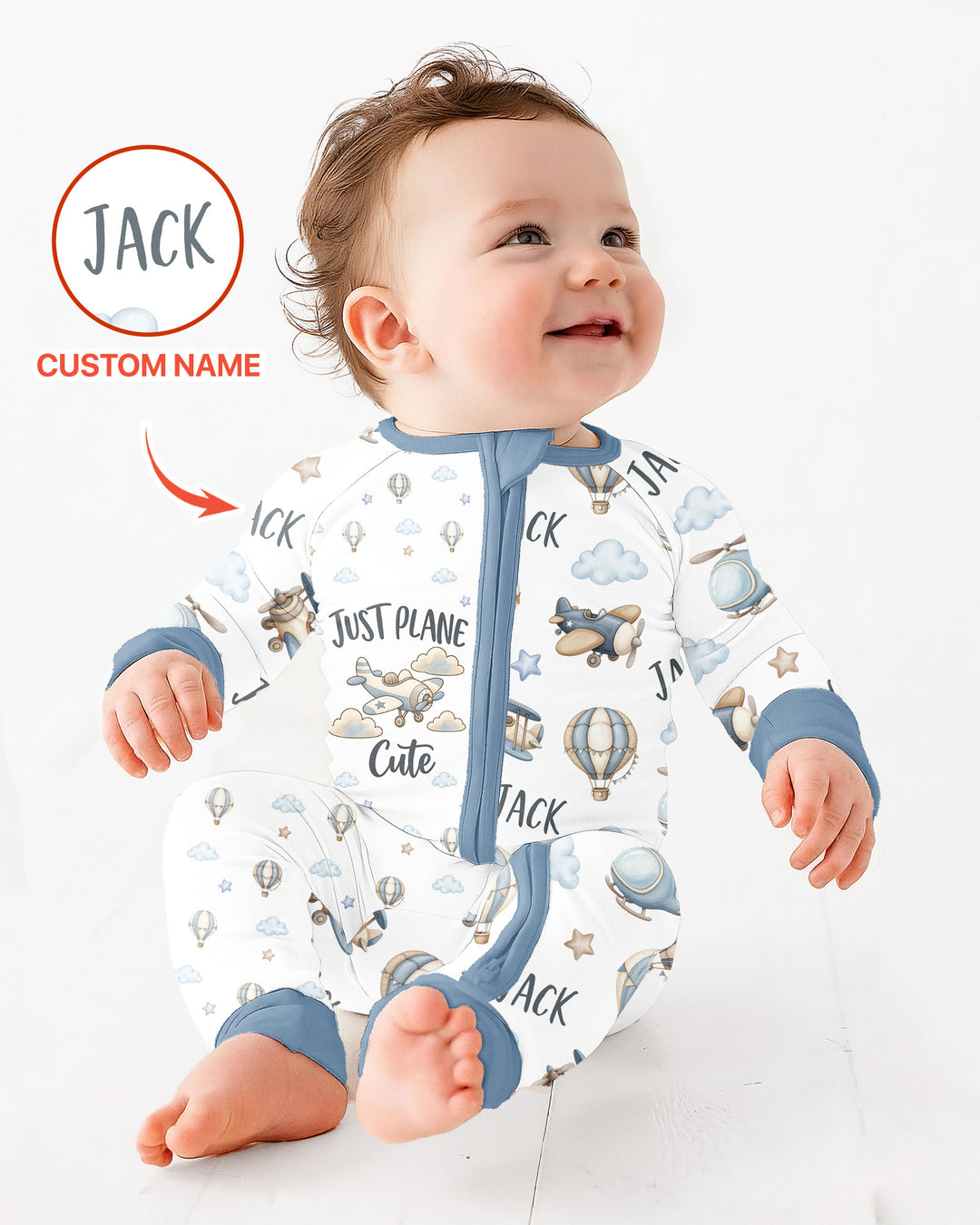 Custom Name Just Plane Cute Bamboo Convertible Zippy