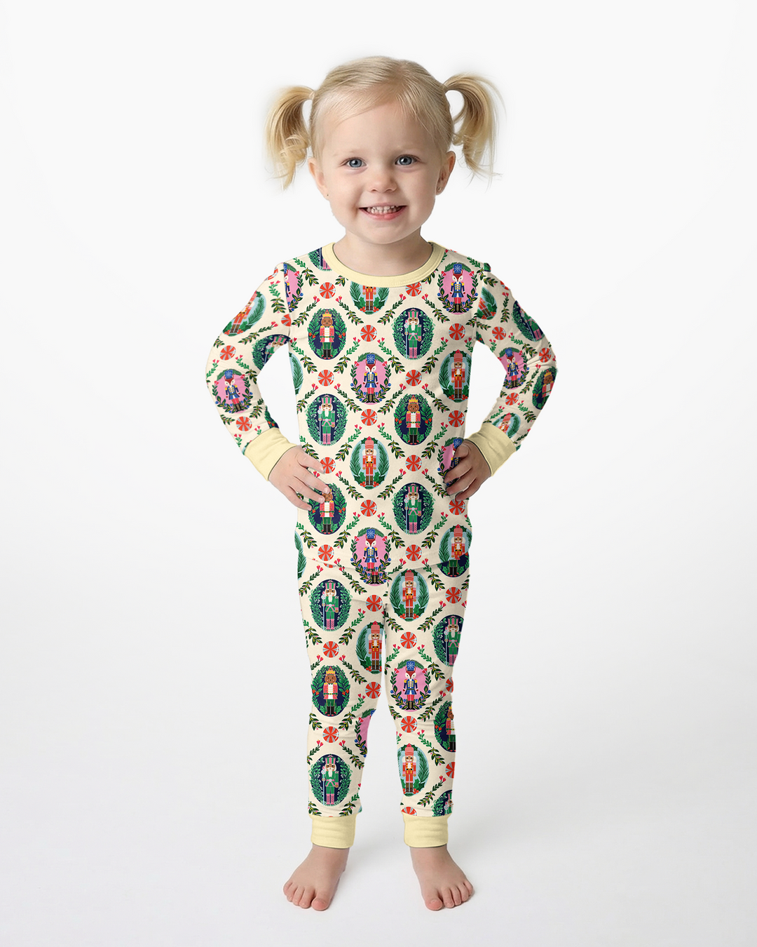 Whimsical Nutcracker Bamboo Two Piece Long Sleeve Pajama Set