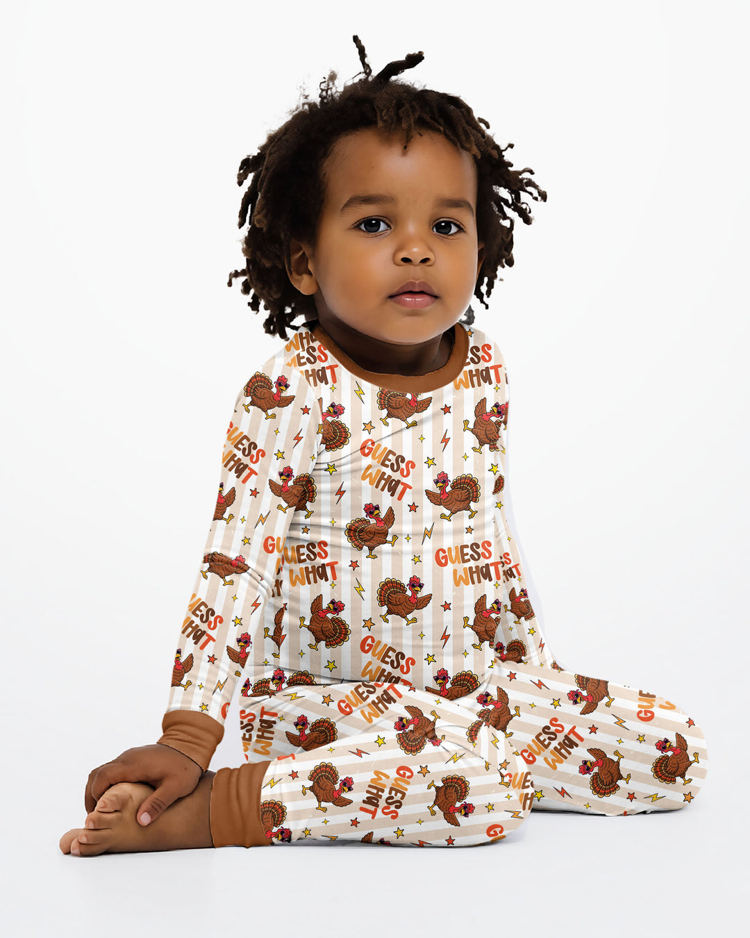 Guess What Turkey Butt Bamboo Two Piece Long Sleeve Pajama Set