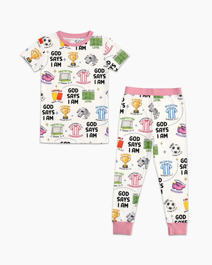 Zweiteiliges, kurzärmliges Pyjama-Set mit Marienkäfern