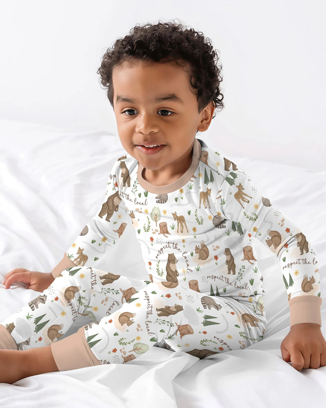Zweiteiliges Langarm-Pyjama-Set mit Sommerfrüchten