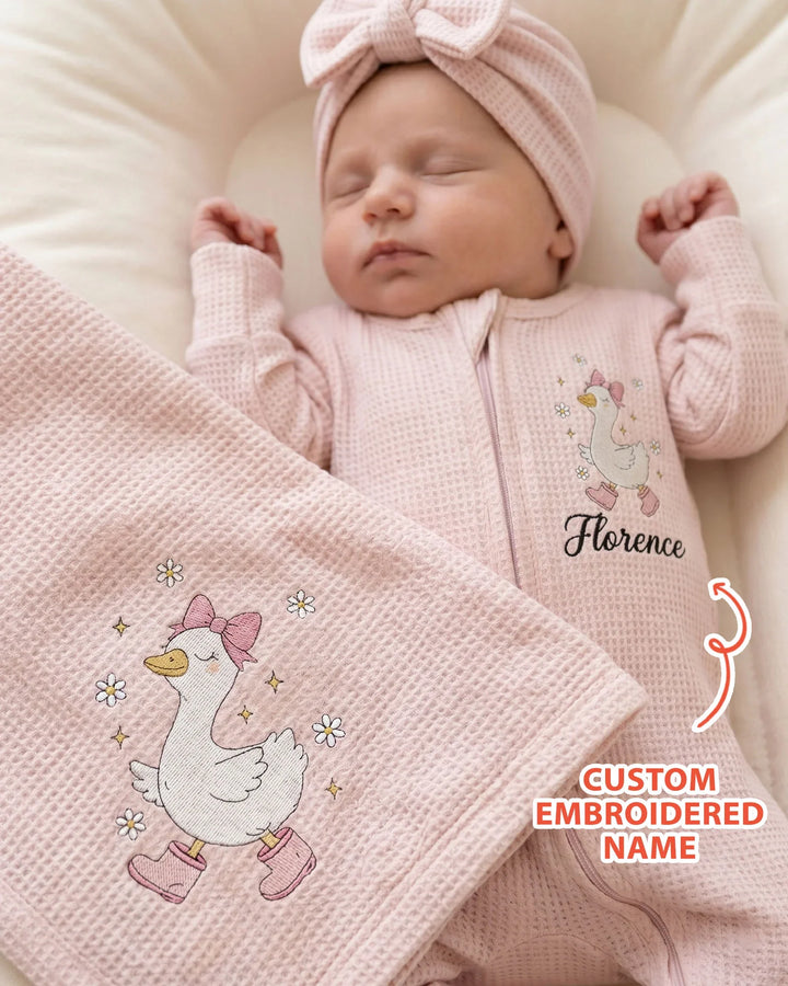 Gerippte Babykleidung mit individuellem Foto - Weich &amp; Skizzenhaft