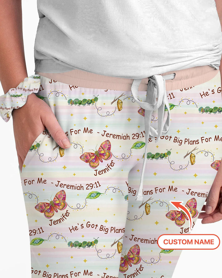 Custom Name He's Got Big Plans For Me Bamboo Women Pajama Set