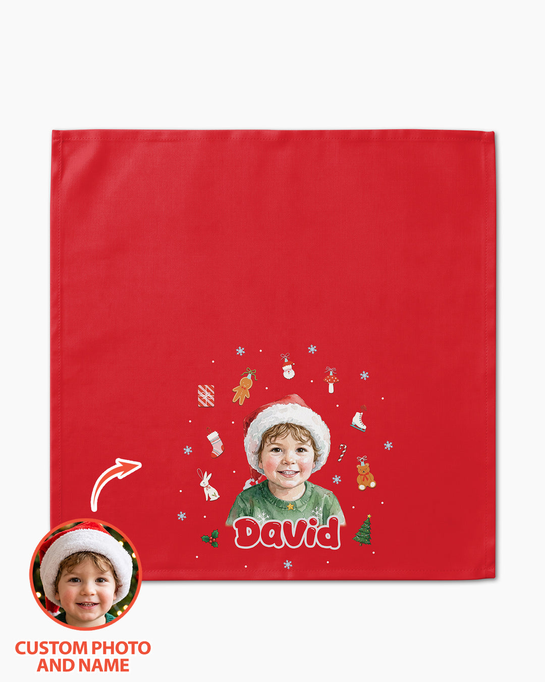 Kids Face Photo Cotton Napkin