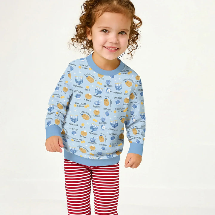 Family Hanukkah Matching Bamboo Crewneck Sweatshirt