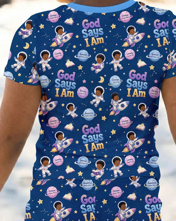Zweiteiliges, kurzärmliges Pyjama-Set mit Marienkäfern