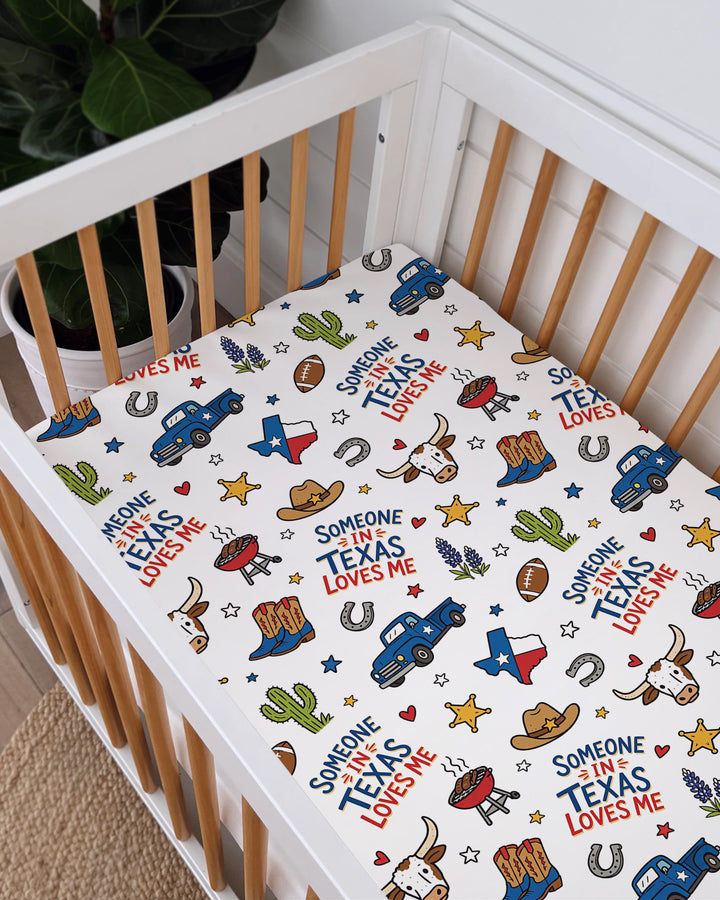 Someone in Texas Loves Me Bamboo Fitted Crib Sheet