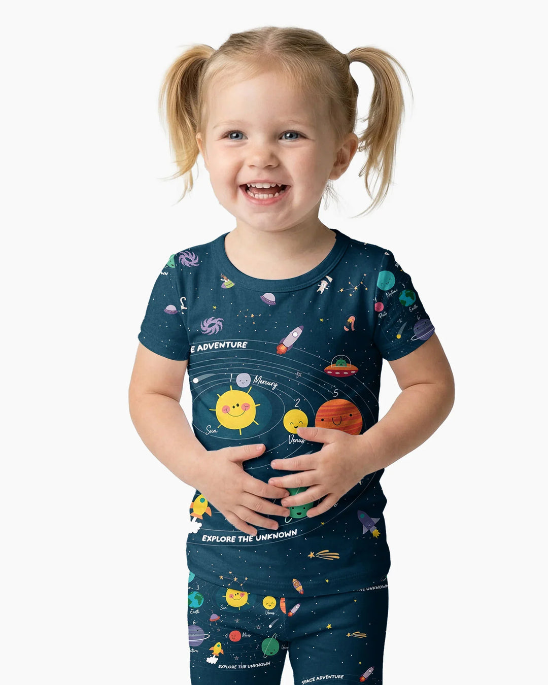 Zweiteiliges, kurzärmliges Pyjama-Set mit Marienkäfern