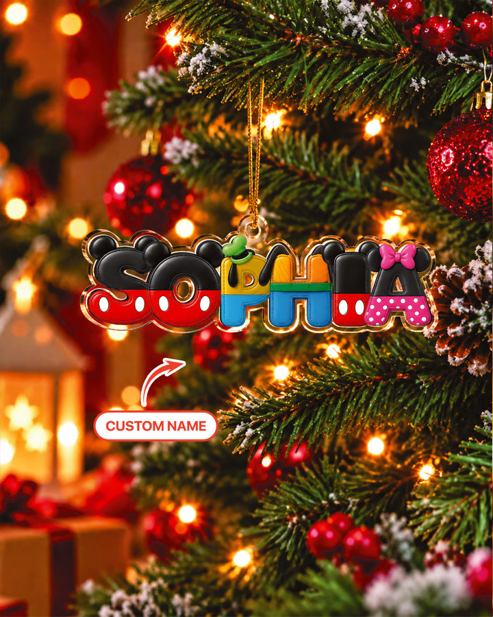 Magical Character Name Keepsake Personalized 1-Side Photo Acrylic Ornament