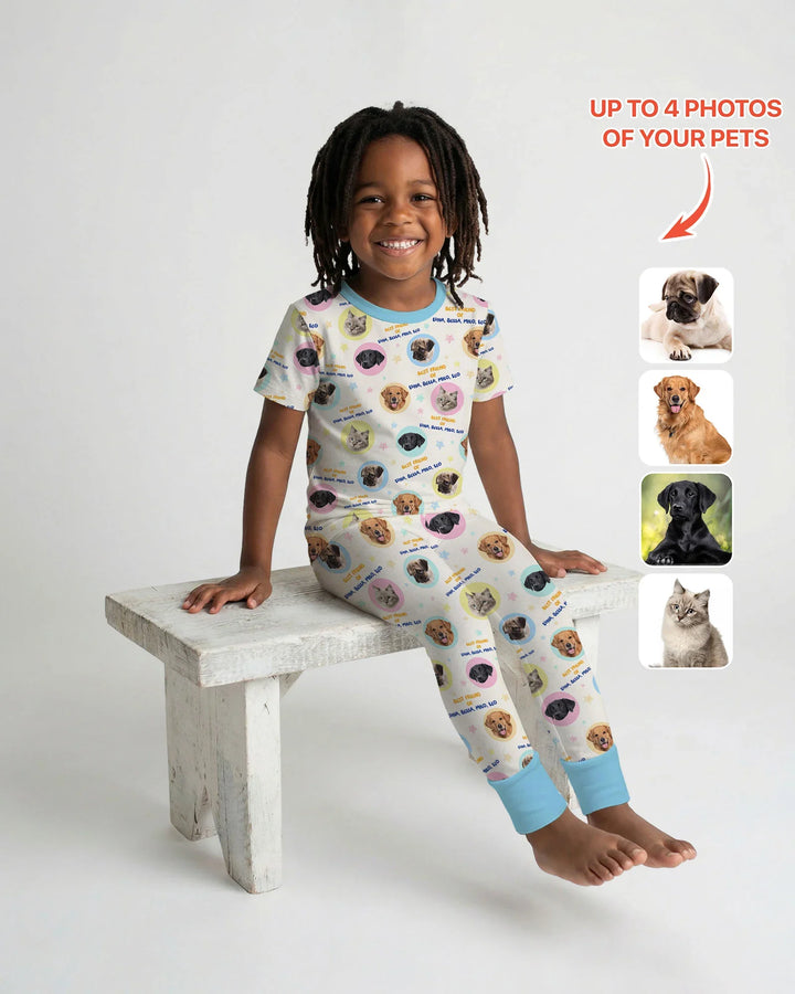 Zweiteiliges, kurzärmliges Pyjama-Set mit Marienkäfern