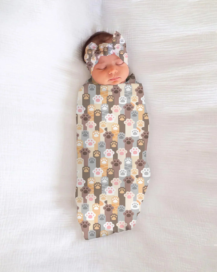 Grabby Paws swaddle blanket