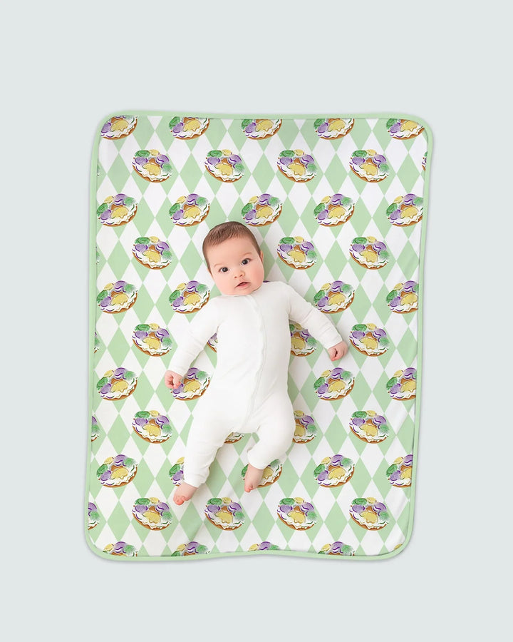Mardi Gras Donut Bamboo Blanket