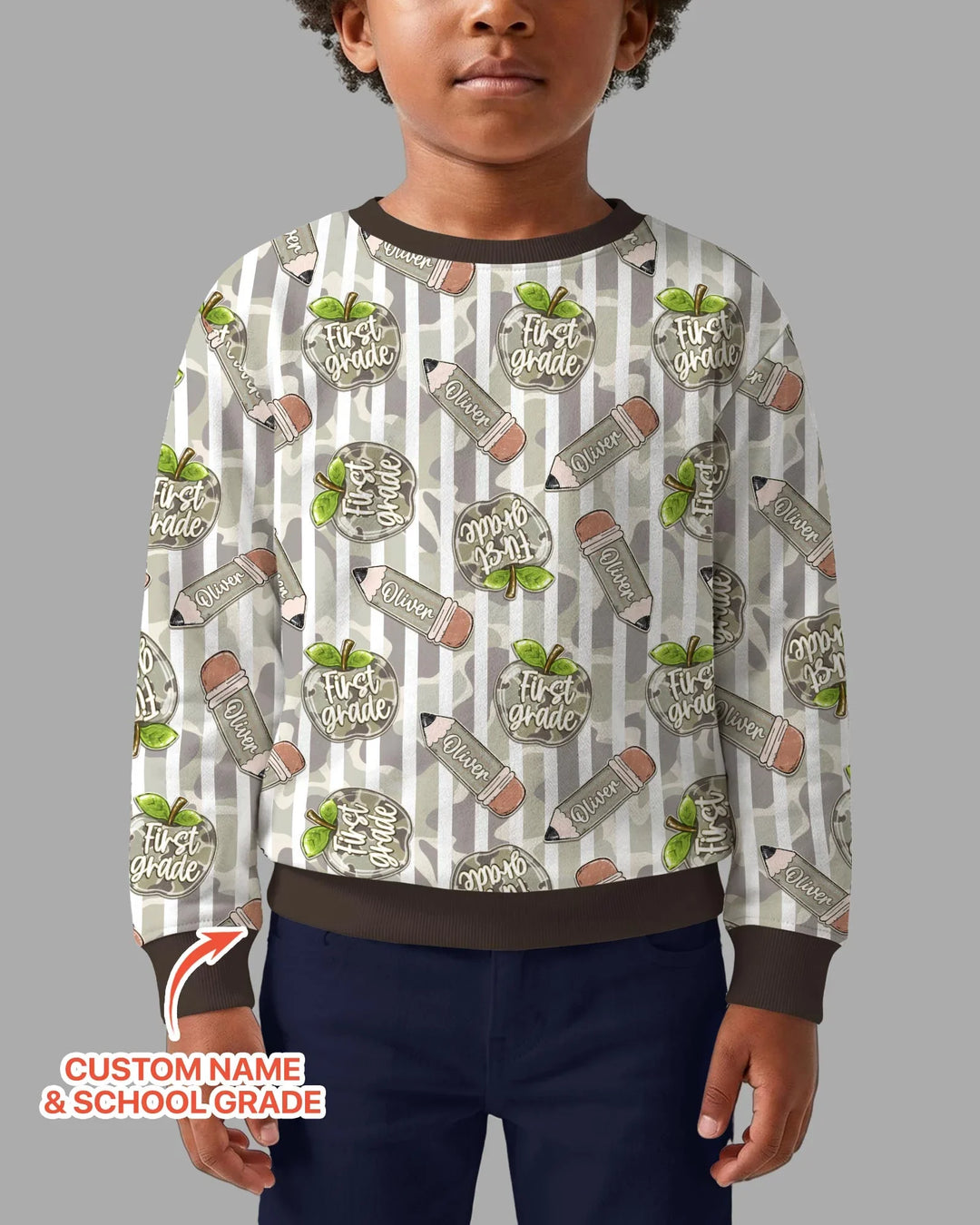 Custom Template Bambus-Rundhals-Sweatshirt