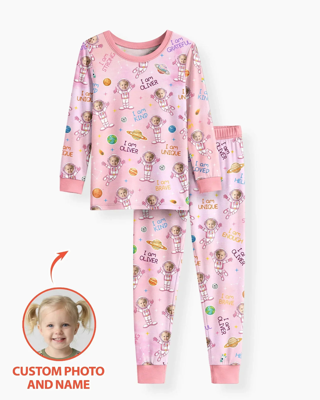 Zweiteiliges Langarm-Pyjama-Set mit Sommerfrüchten