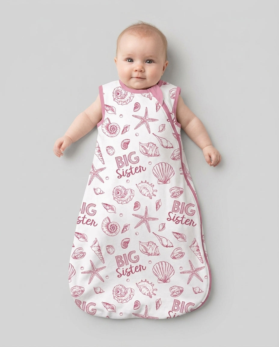Coquette Seashell Matching Sibling Bamboo Sleep Bag