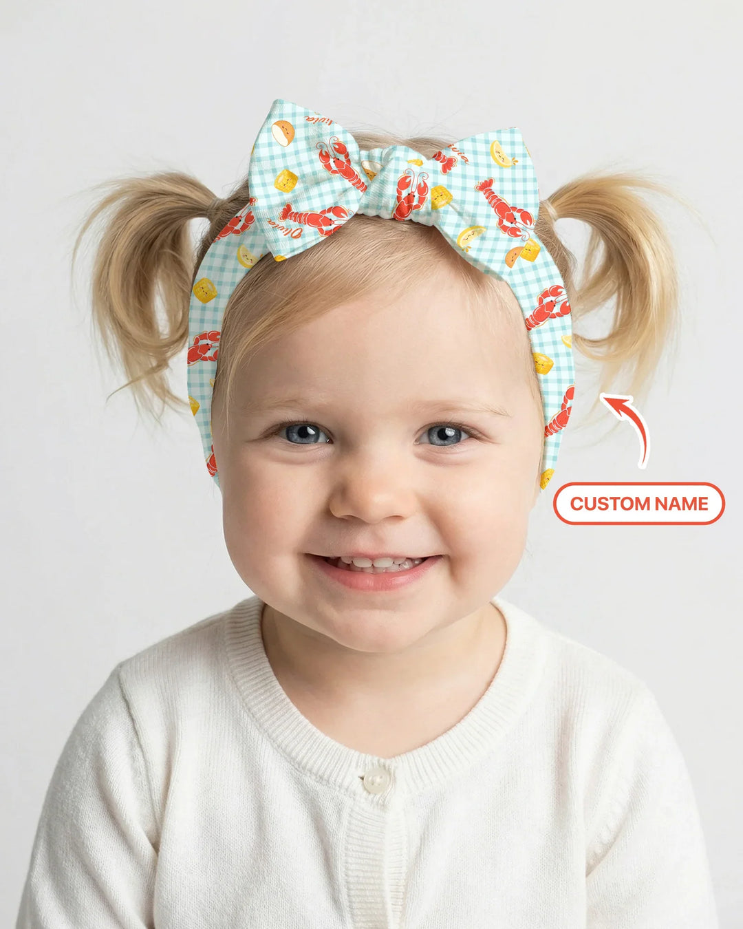 Custom Name Preppy Crawfish Season Headband