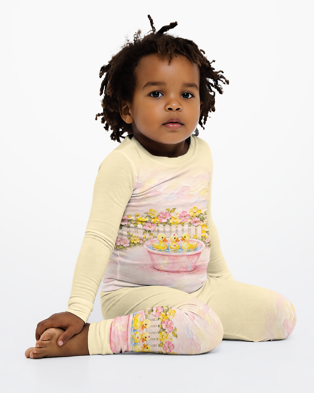Sweet Duckling Dreams Bamboo Two Piece Long Sleeve Pajama Set
