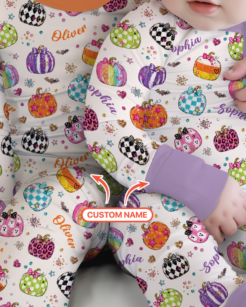 Custom Name Twinkle Pumpkin Bamboo Convertible Zippy