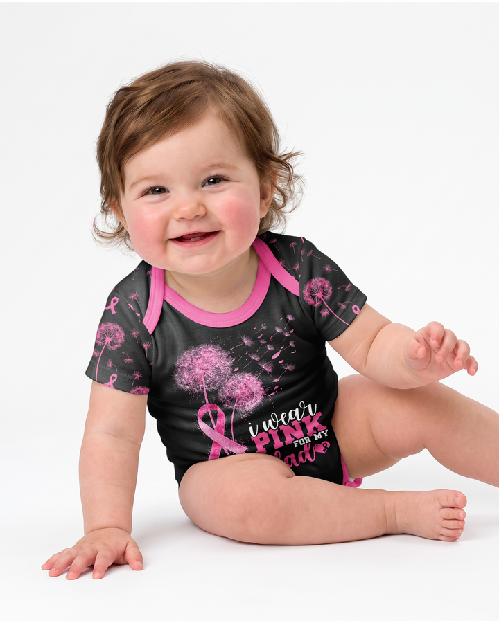 Dandelion Pink For Dad Bamboo Bodysuit
