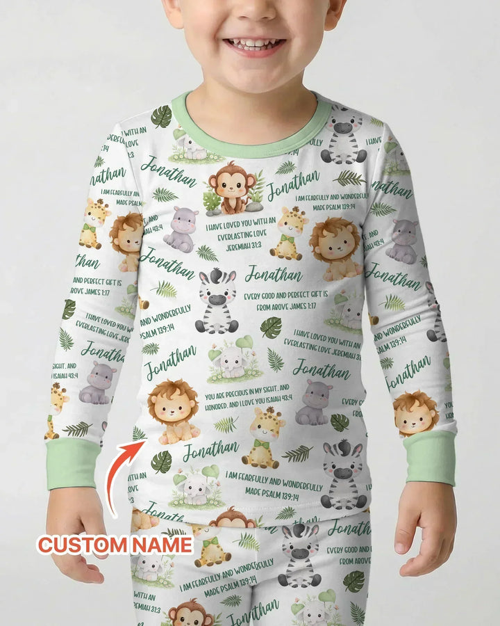 Zweiteiliges Langarm-Pyjama-Set mit Sommerfrüchten