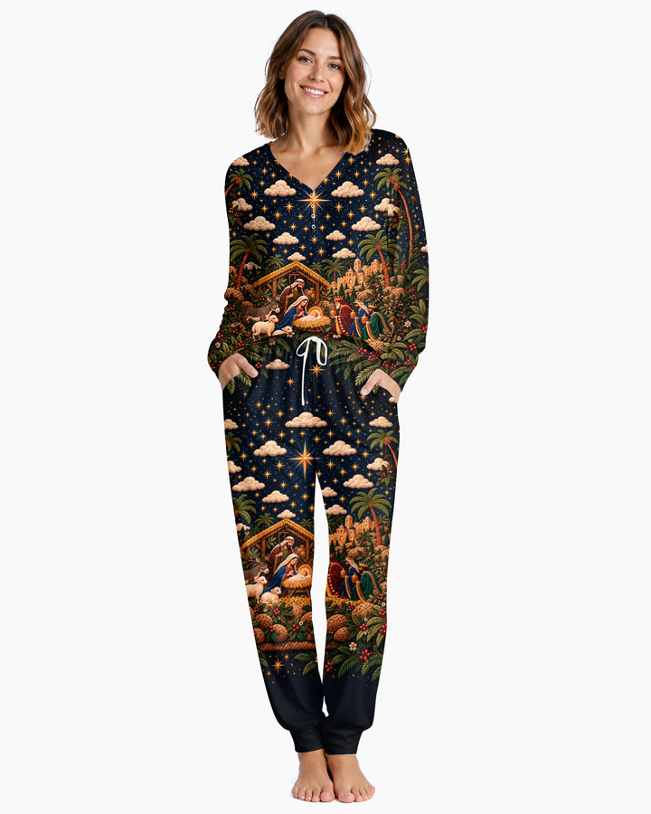 O Holy Night Family Matching Bamboo Women Pajama Set