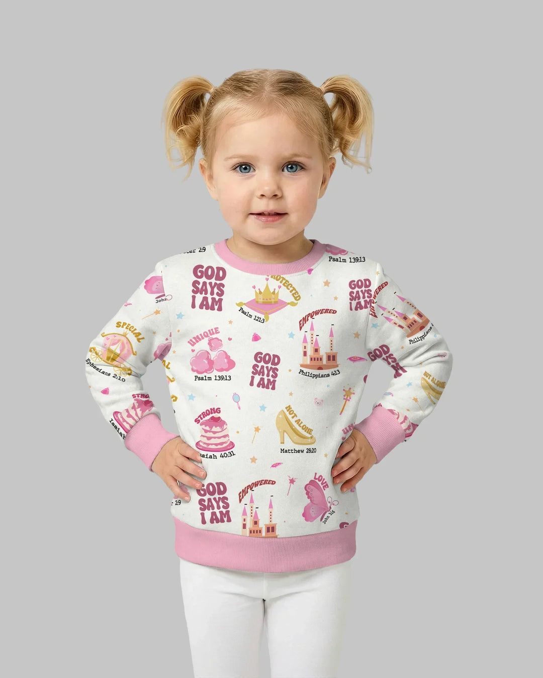 God Says I Am Girl Bambus-Rundhals-Sweatshirt