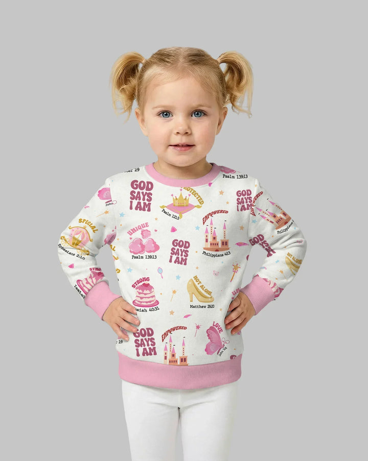 God Says I Am Girl Bambus-Rundhals-Sweatshirt