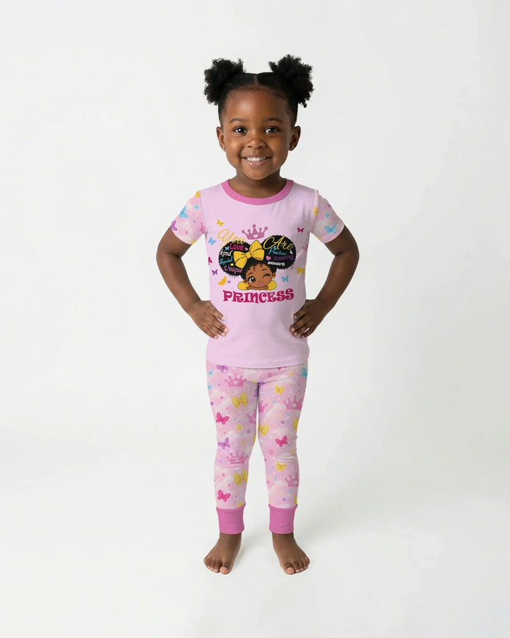 Zweiteiliges, kurzärmliges Pyjama-Set mit Marienkäfern