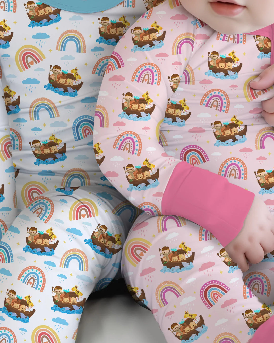 Noah’s Ark & God’s Rainbow Promise Two Piece Long Sleeve Pajama Set