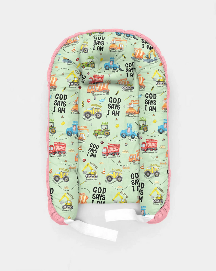 God Says I Am Boy Bambus-Babynestchen