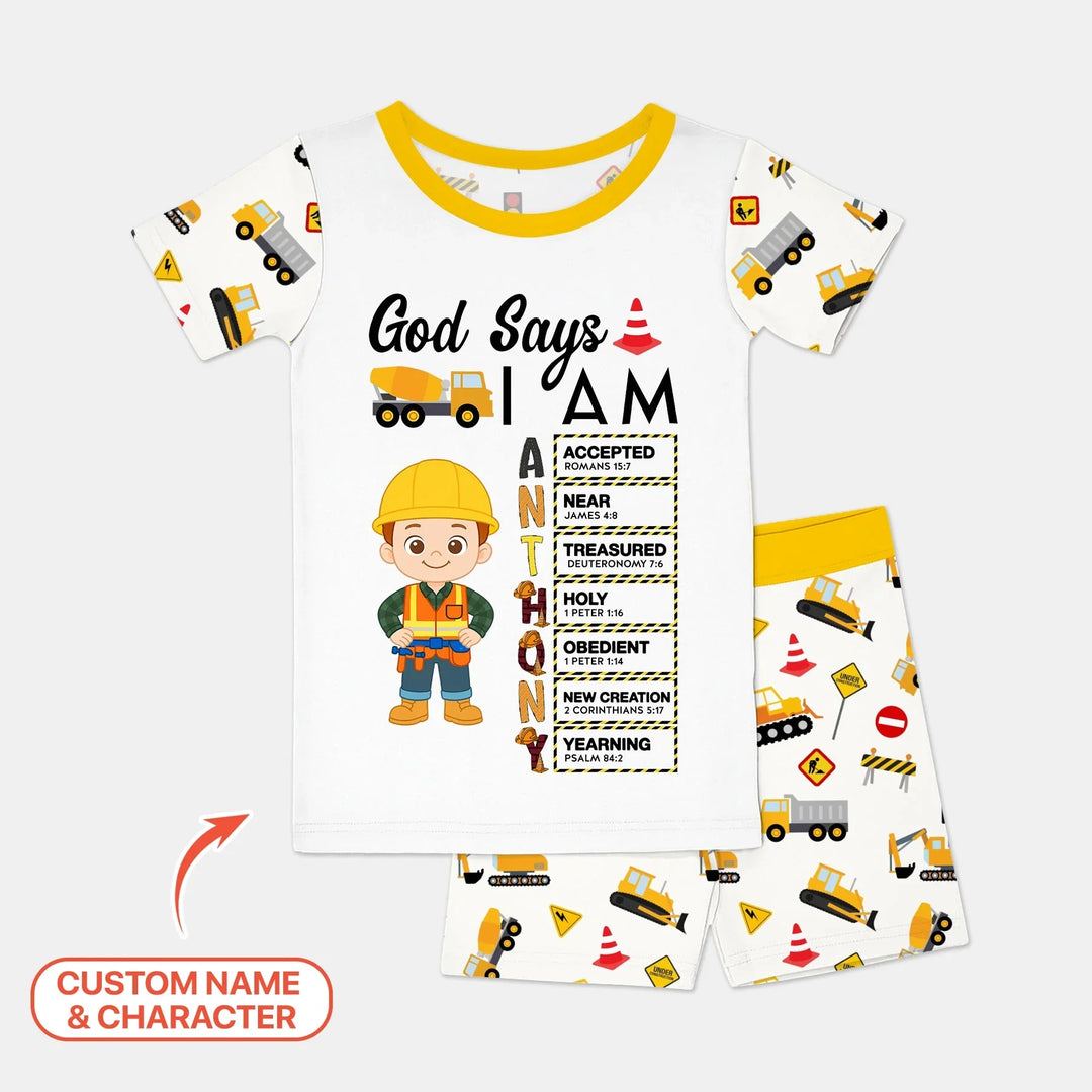 Zweiteiliges Pyjama-Set mit kurzen Ärmeln und Shorts im Sommer-Design