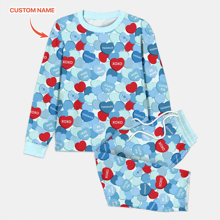 Valentine Candy Crush Family Matching Bamboo Men's Pajama Set