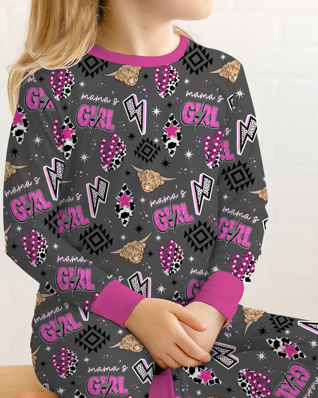 Zweiteiliges Langarm-Pyjama-Set mit Sommerfrüchten