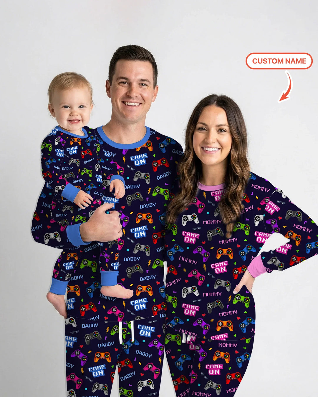 Personalisiertes Name Game On Family Schlafanzug-Set aus Bambus für Damen