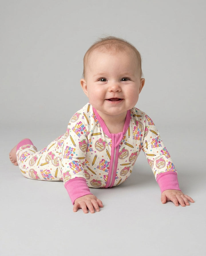 Custom School Grade First Day Cutie Bamboo Convertible Zippy