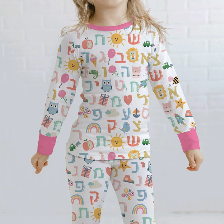 Zweiteiliges Langarm-Pyjama-Set mit Sommerfrüchten