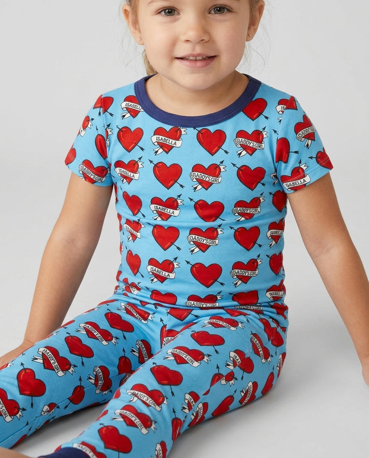 Zweiteiliges, kurzärmliges Pyjama-Set mit Marienkäfern