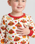 Happy Turkey Day Bamboo Two Piece Long Sleeve Pajama Set