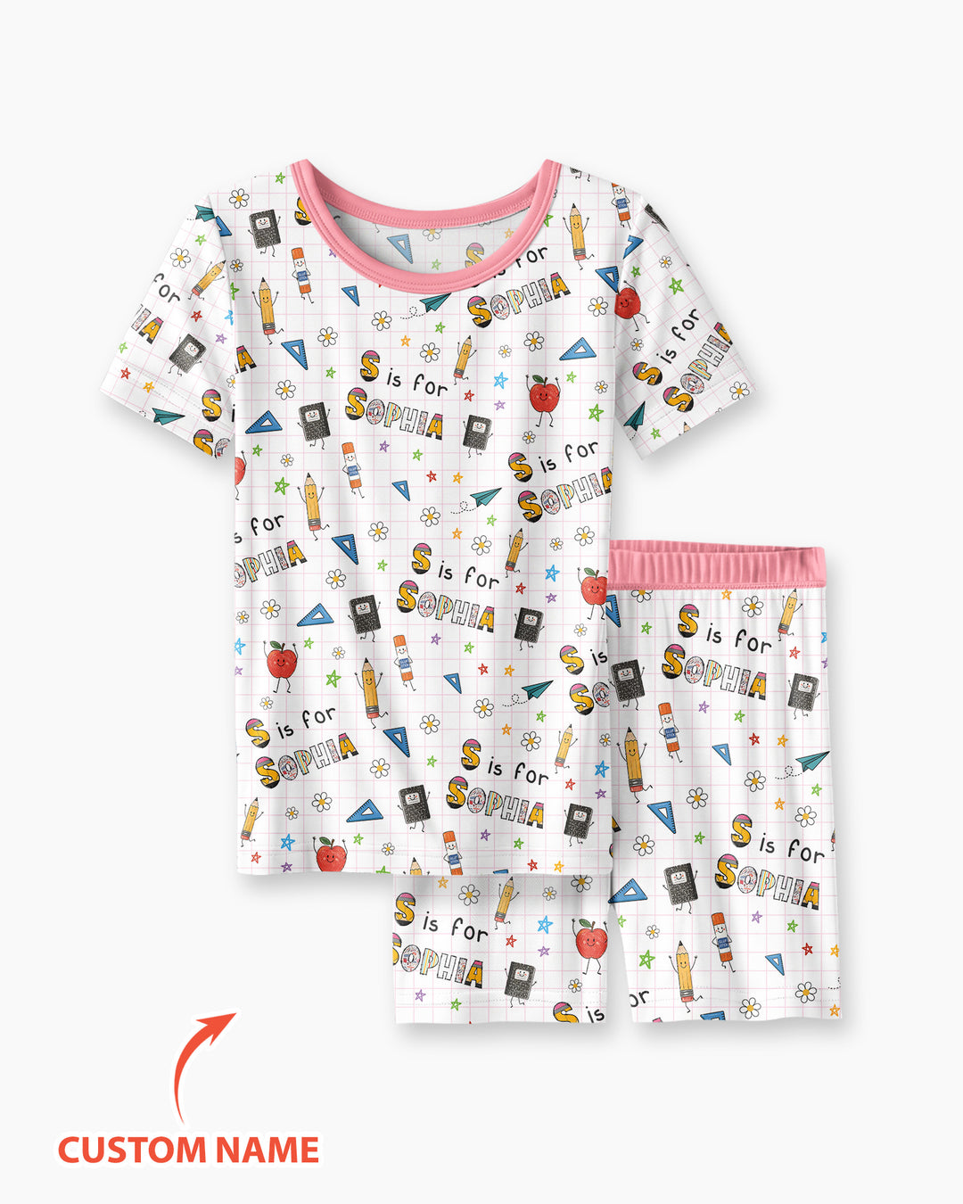 Schlafanzug-Set zweiteilig, kurze Ärmel, kurze Hose, Bambus