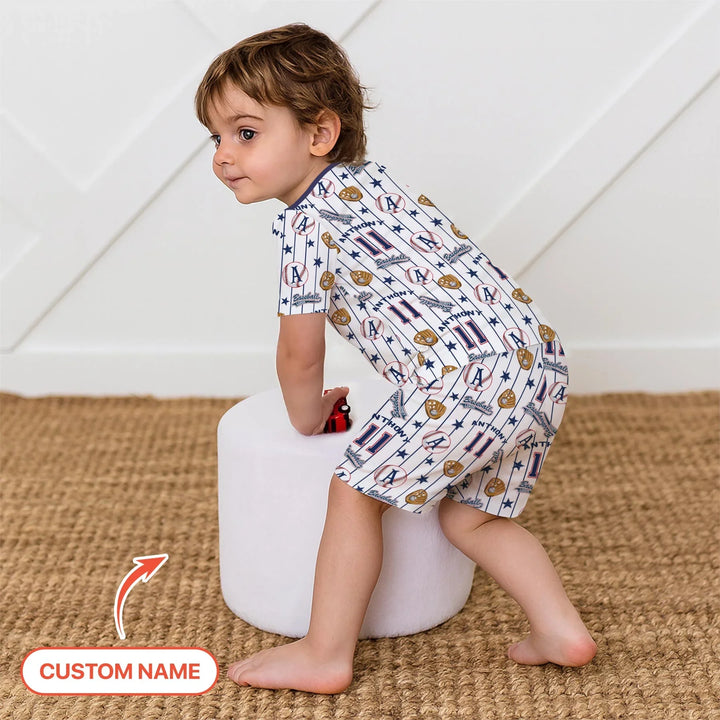 Zweiteiliges Pyjama-Set mit kurzen Ärmeln und Shorts im Sommer-Design