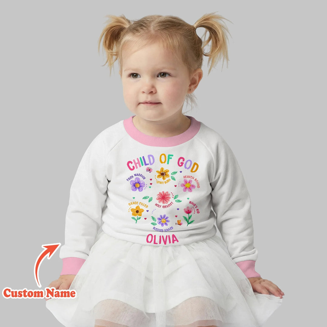 Personalisierbares "Kind Gottes" Bambus-Rundhals-Sweatshirt
