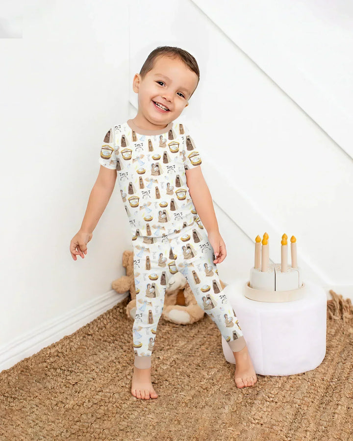 Holy Family Bamboo Two Piece Short Sleeve Pajama Set