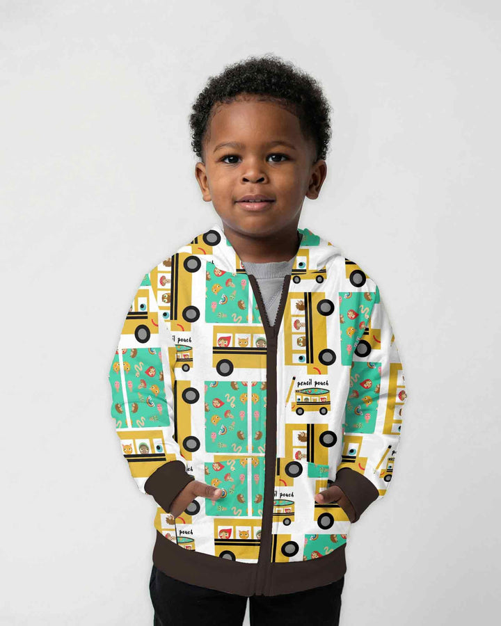 School Bus Adventures Bamboo Zip Hoodie