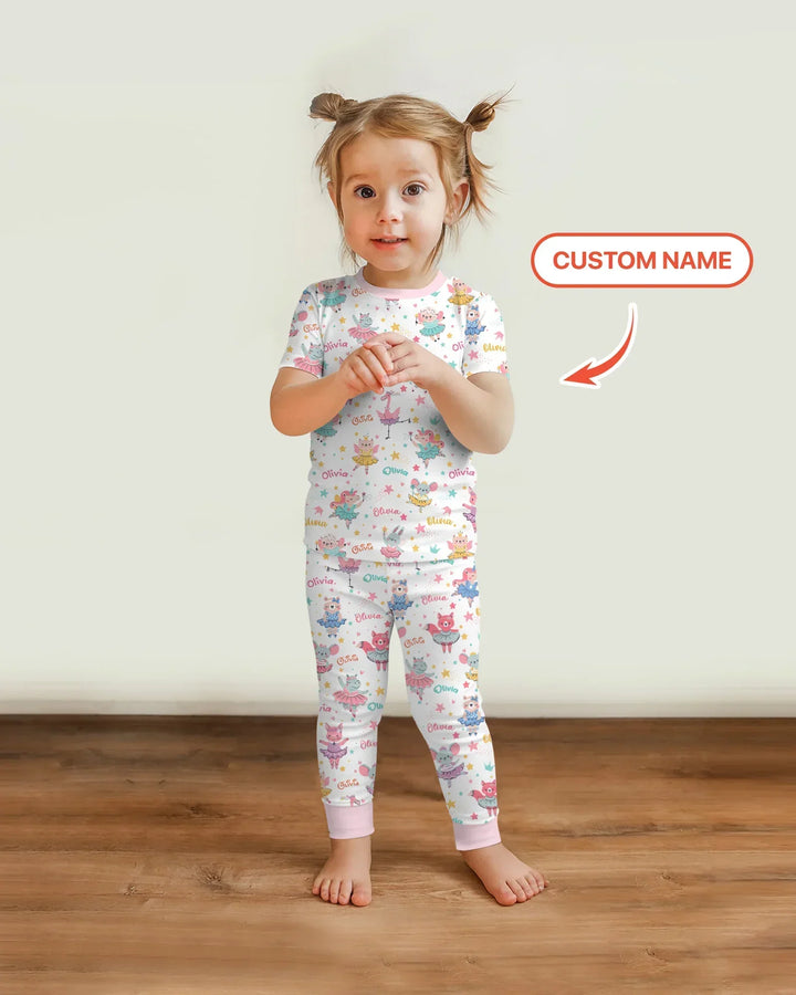 Zweiteiliges, kurzärmliges Pyjama-Set mit Marienkäfern