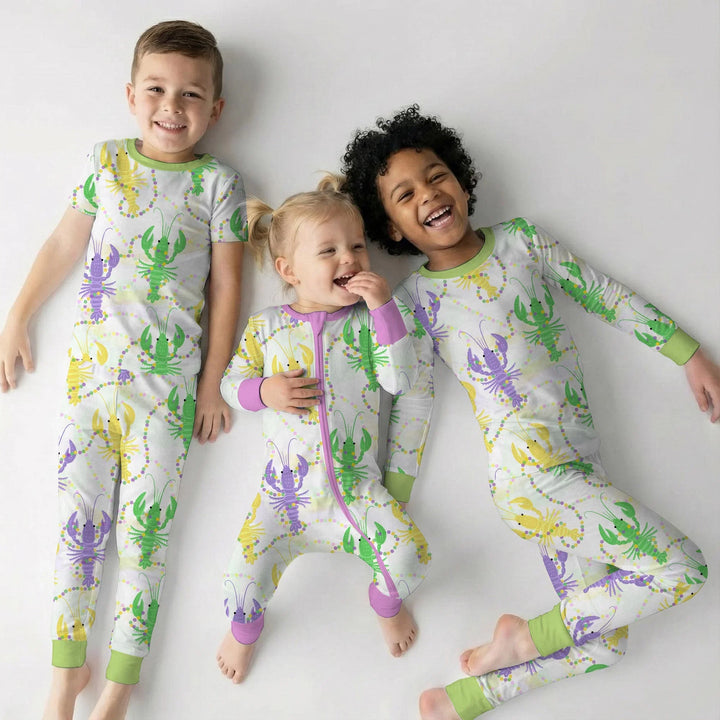 Zweiteiliges Langarm-Pyjama-Set mit Sommerfrüchten