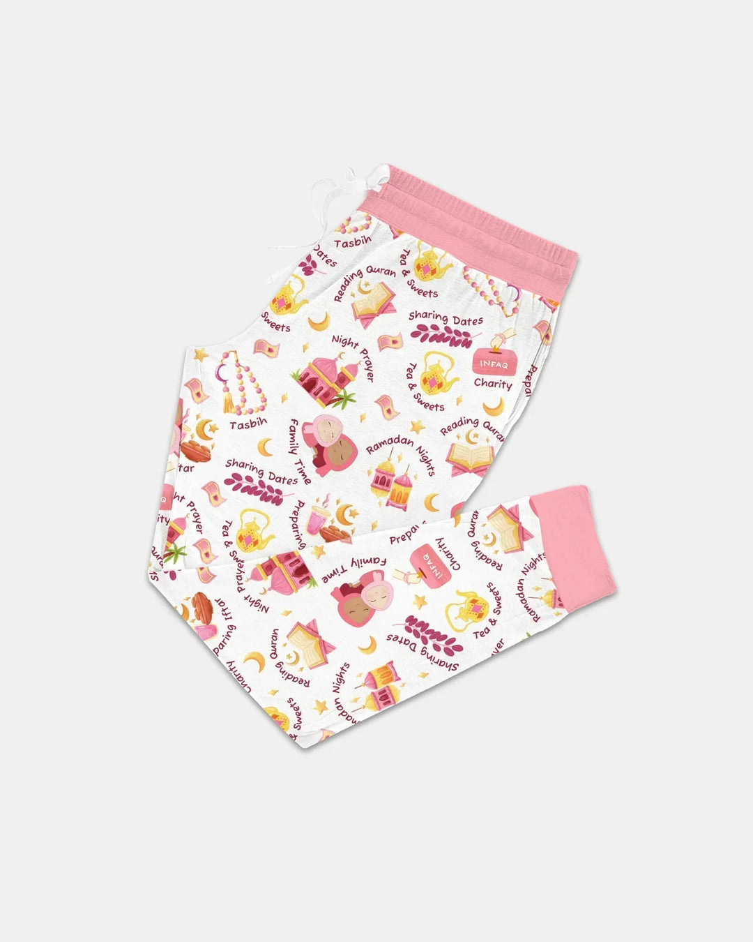 Ramadan Mubarak Passender Familien-Bambus-Damen-Pyjama-Set