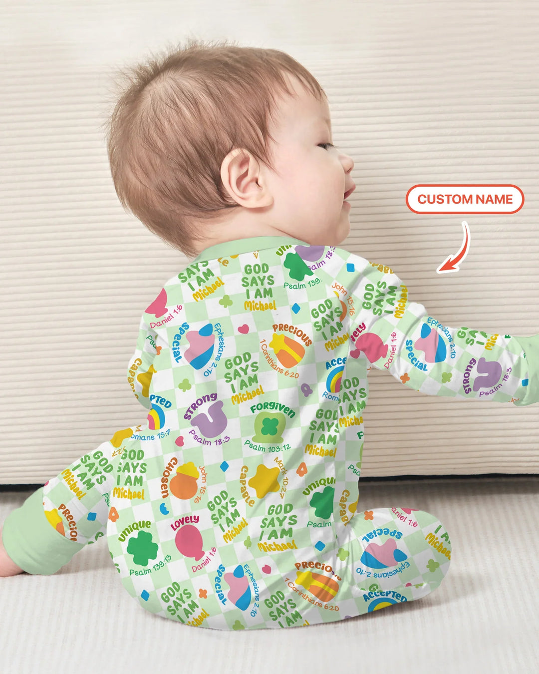 Gerippte Babykleidung mit individuellem Foto - Weich &amp; Skizzenhaft